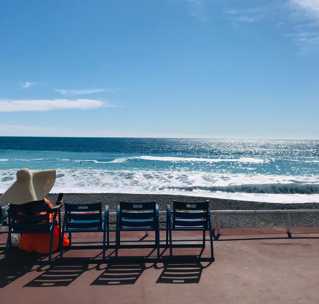 Selfie time sulla Promenade des Anglais - Nizza, Costa Azzurra, Francia