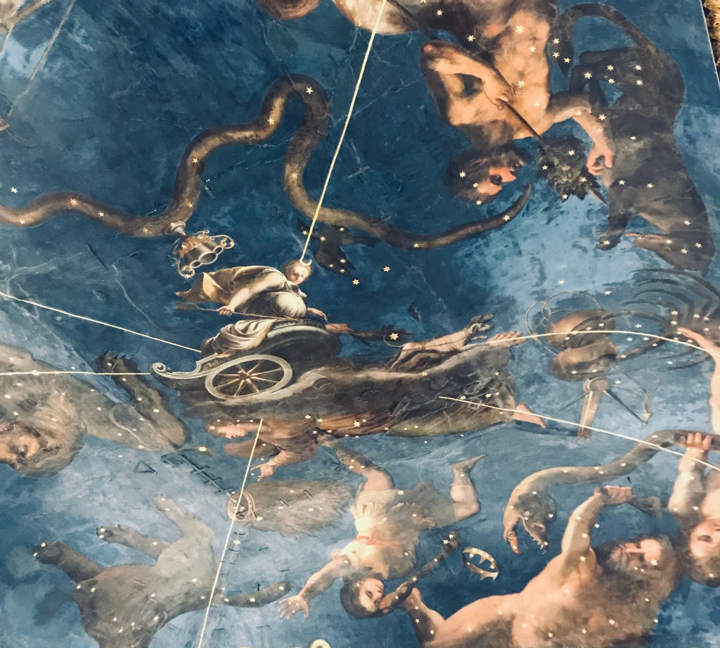 Un affresco de la Sala dello Zodiaco a Palazzo Ducale - Mantova, Lombardia, Italia