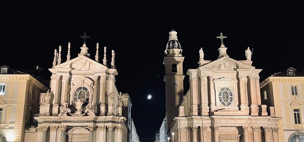 Piazza San Carlo a Torino, di notte