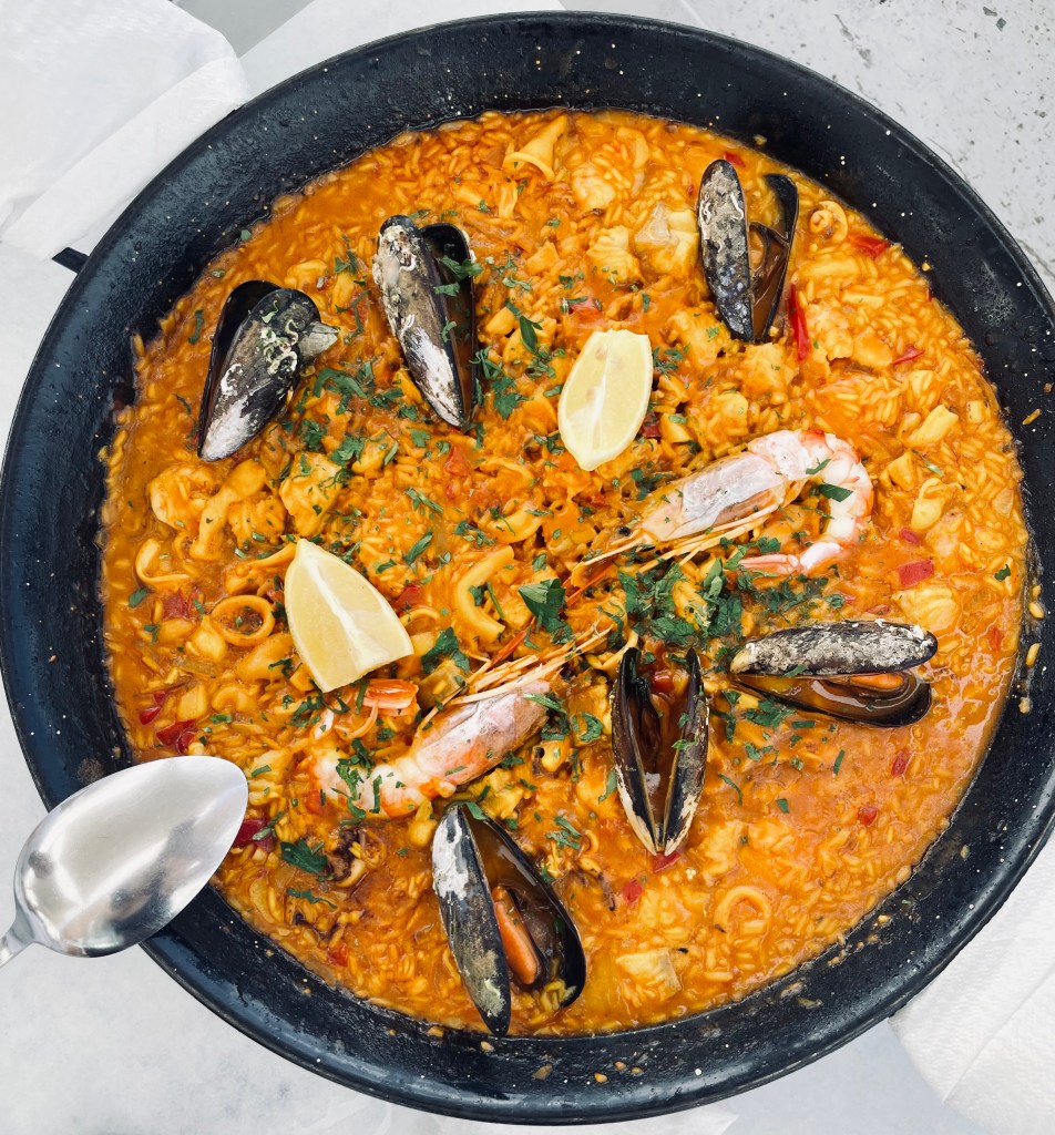 Paella di pesce del ristorante Mar Azul Casa Luis di Lanzarote