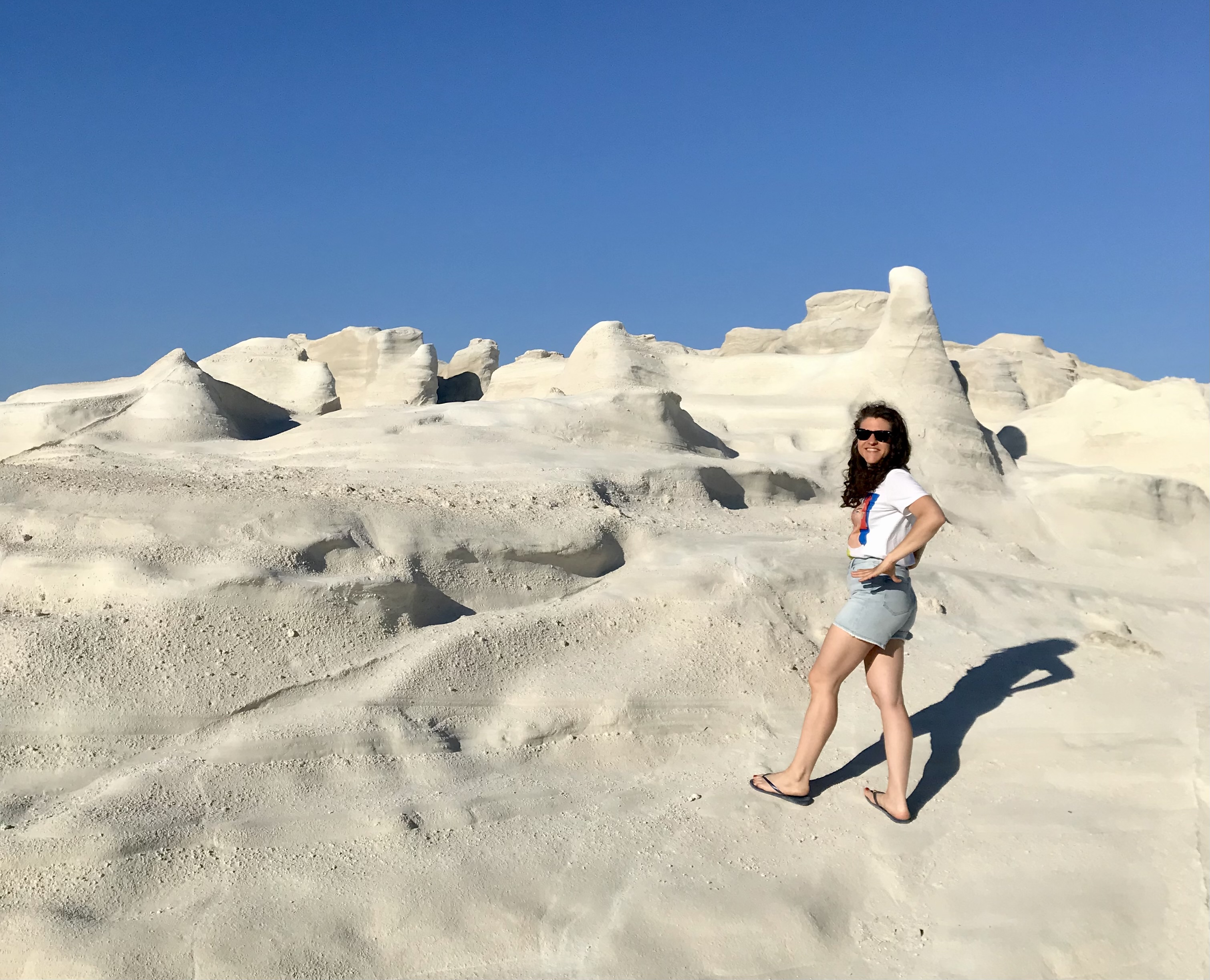 Felice di essere a Sarakiniko - Milos, Isole Cicladi, Grecia