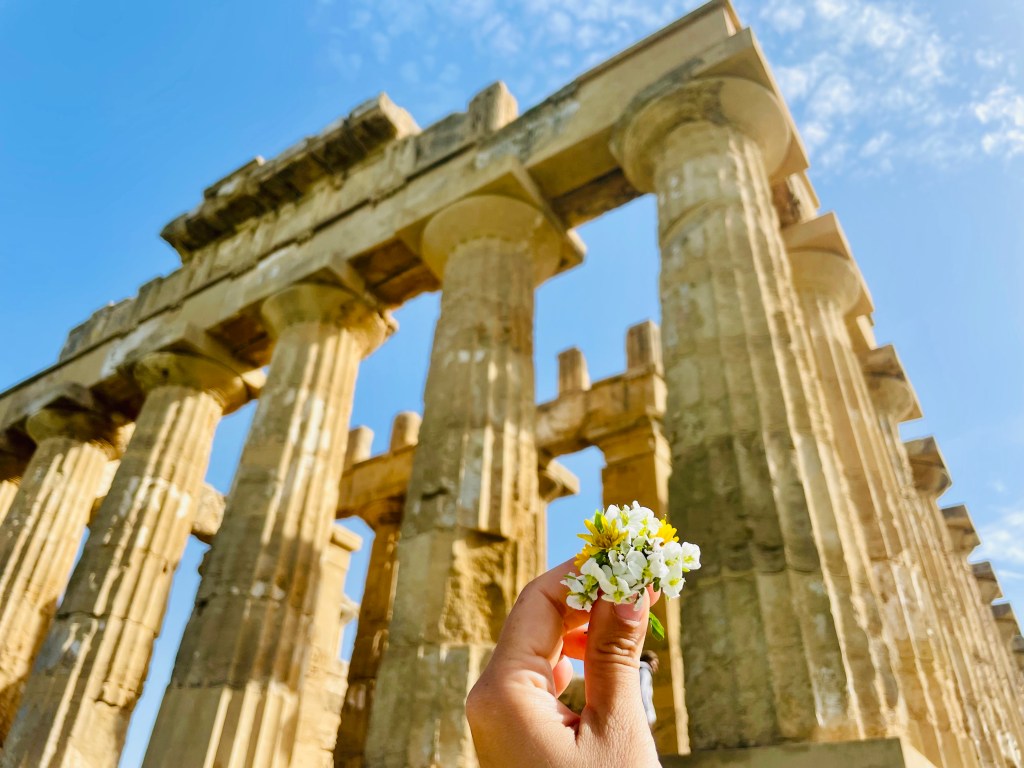 Templi e fiorellini - Selinunte, Sicilia, Italia